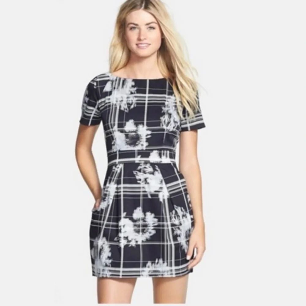 French Connection Black and White “Wilderness” Dress